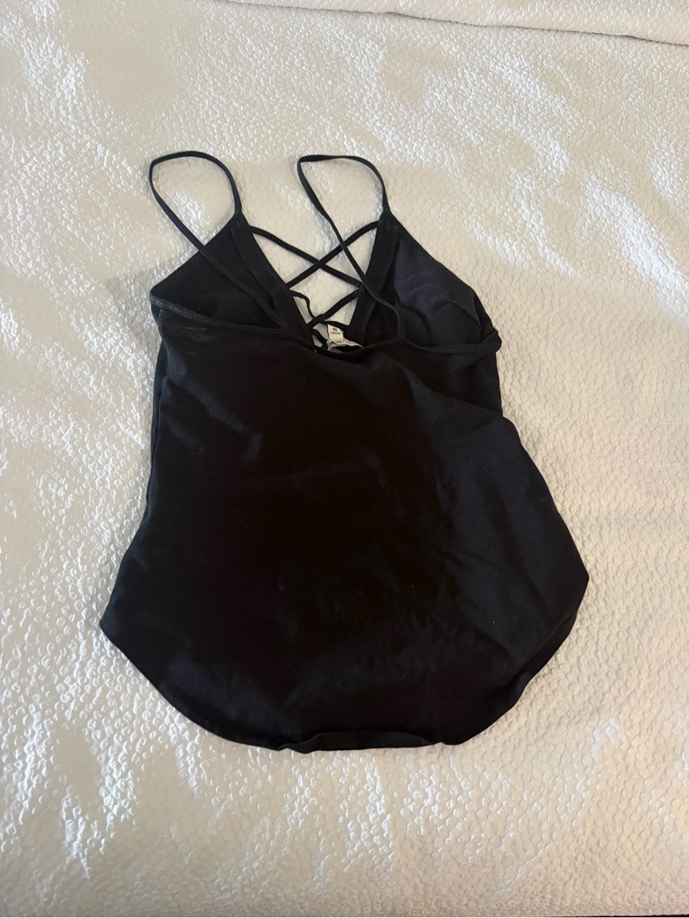 Express One Eleven Black V-Neck Tank Top